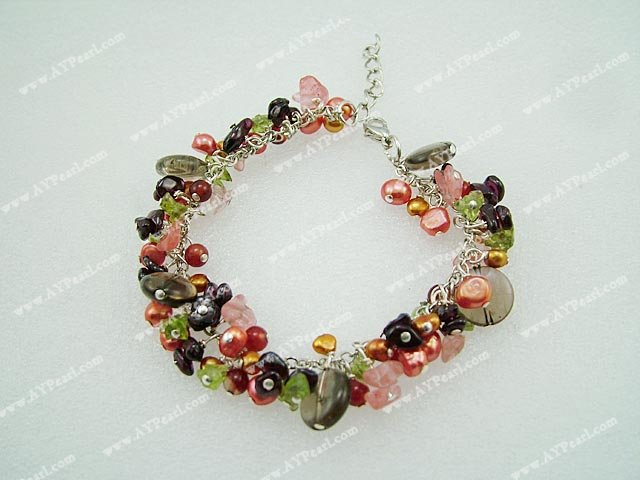 Pearl Jewelry Wholesale-pearl garnet crystal necklace