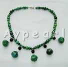 Wholesale black crystal phenix stone necklace