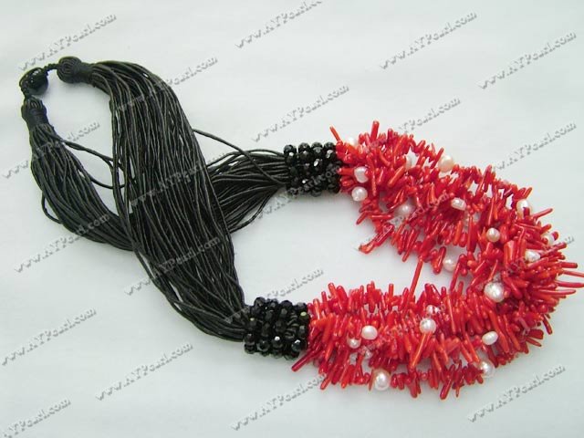 pearl coral necklace