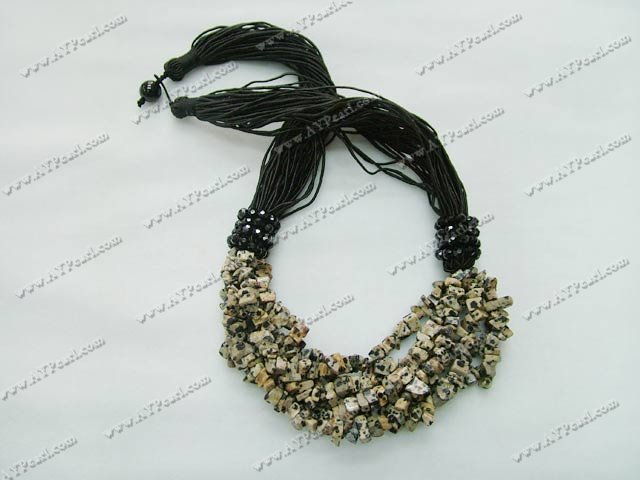 leopard skin stone necklace