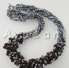 Pearl garnet  necklace Pearl granat halsband