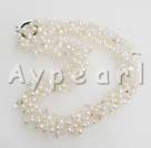 Pearl white crystal necklace