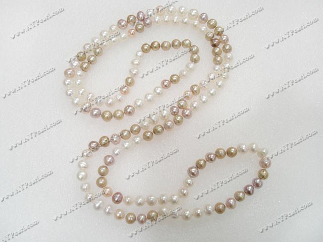 colored pearl necklace