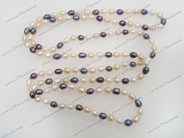 3 couleurs collier de perles