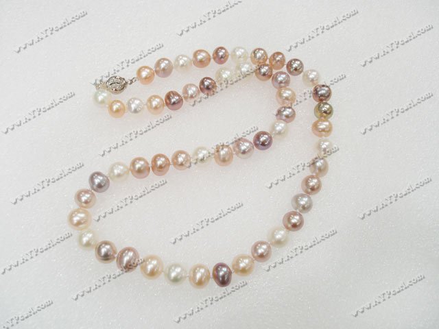 3-color pearl necklace