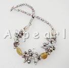 Wholesale pearl agate crystal necklace