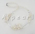 Wholesale pearl white crystal necklace