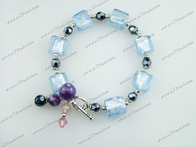 colored glaze crystal bracelet