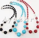 Wholesale crystal,turquoise,blood stone necklace