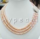 Pearl rose quartz necklace