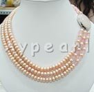 Pearl rose collier de quartz