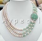 Wholesale Pearl aventurine necklace