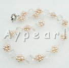 pearl white crystal necklace