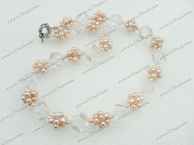 Wholesale Crystal Jewelry-pearl white crystal necklace
