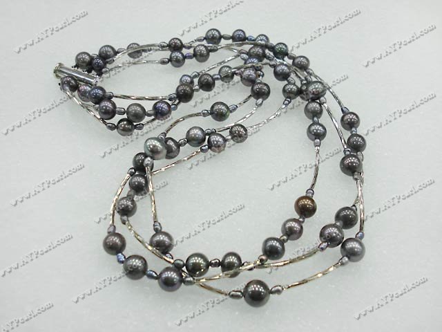 Black collier de perles