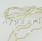 Pearl crystal necklace