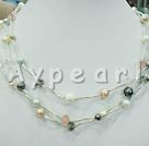 Pearl crystal necklace