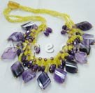 Wholesale Gemstone Jewelry-Amethyst jade necklace