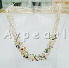 Pearl muti-stone necklace