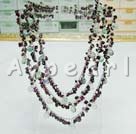 Wholesale Rainbow fluorite garnet necklace 