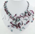 Wholesale Gemstone Jewelry-garnet sea shell necklace