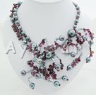 garnet sea shell necklace