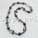 Wholesale Gemstone Necklace-garnet smoke quartz necklace