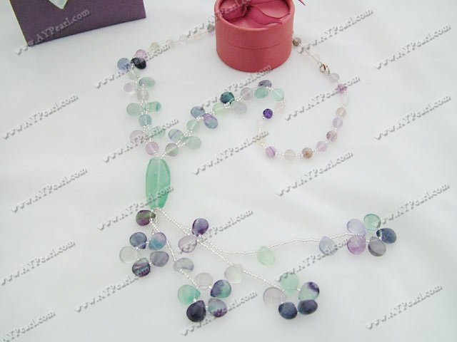 rainbow fluorite necklace