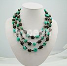 turquoise smoky quartz necklace