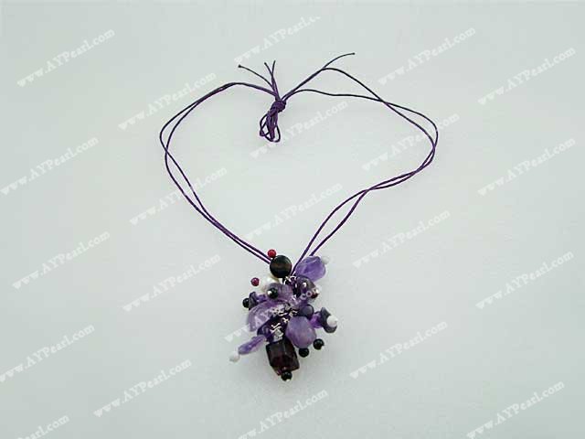 black gem amethyst necklace