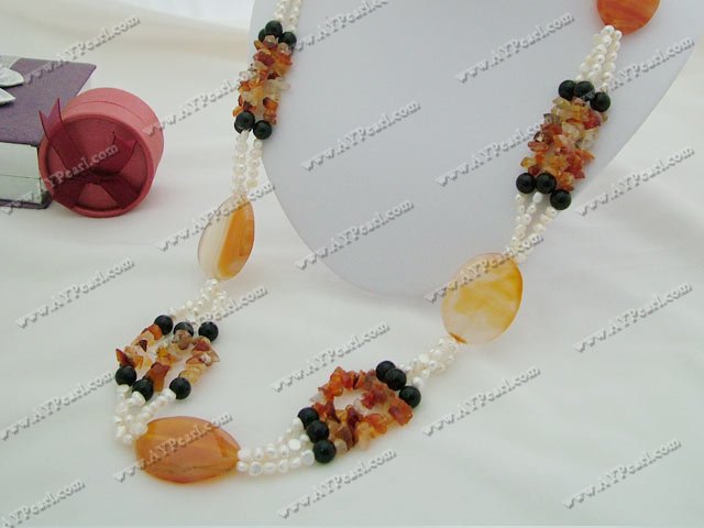 pearl agate necklace