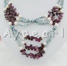 pearl and garnet necklace
