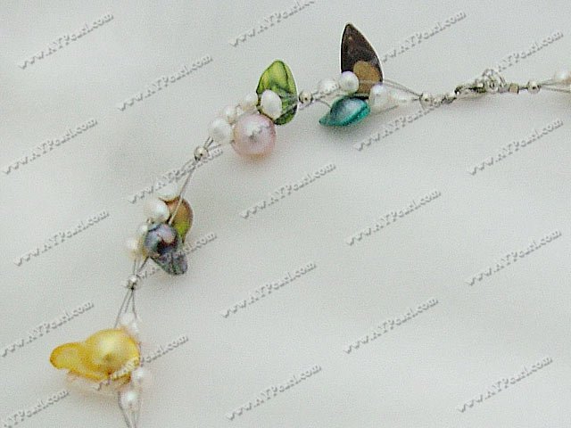 Pearl Jewelry Wholesale-mixed color pearl necklace