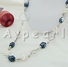 Wholesale Gemstone Jewelry-Gem biwa pearl necklace