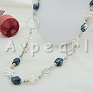 Gem biwa pearl necklace