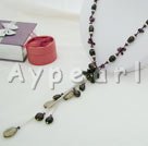 Wholesale Gemstone Jewelry-garnet smoky quartz necklace