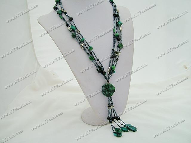 black stone phenix necklace