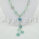Wholesale Gemstone Necklace-Purple fluorite necklace