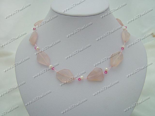 Collier quartz rose