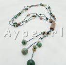 Wholesale Gemstone Jewelry-pearl india agate necklace