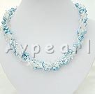 Pearl white crystal necklace