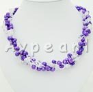 Pearl white crystal necklace