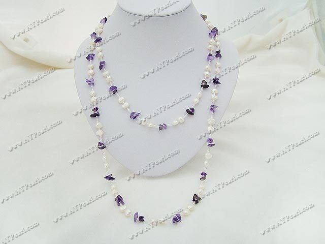 Pearl amethyst necklace
