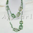 Pearl aventurine shell necklace