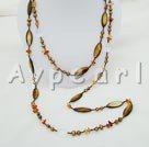 pearl crystal agate shell necklace