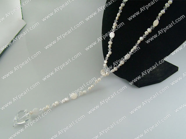 perla manual coajă de cristal colier