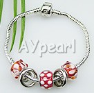 Wholesale colored glaze rhinestone charm bracelet