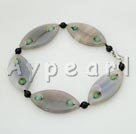 Wholesale Gemstone Jewelry-Posey gray agate bracelet
