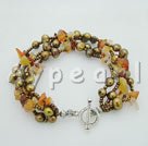 Wholesale Gemstone Jewelry-pearl agate bracelet