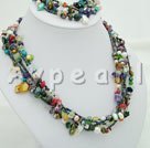 Wholesale Gemstone Jewelry-mixed color pearl multi-stone crystal set